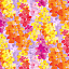 Ткань хлопок пэчворк розовый оранжевый лимонный, цветы, Blank Quilting (арт. 249682)