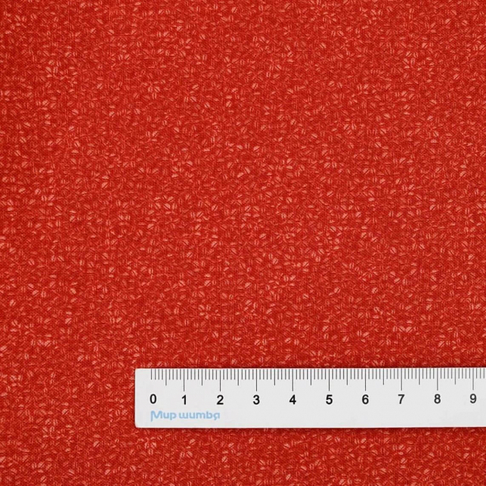 Ткань хлопок пэчворк красный, мелкий цветочек, Stof (арт. 4511-150)