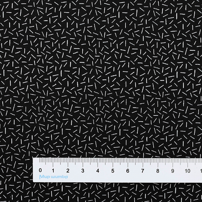 Ткань хлопок пэчворк черный, фактура геометрия, P&B (арт. 4947 KW)