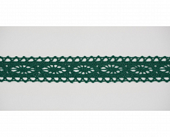Кружево вязаное хлопковое Alfa AF-146-063 21 мм зеленый