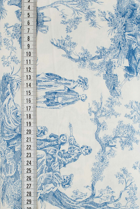 Ткань хлопок пэчворк белый голубой, необычные, ALFA (арт. 245915)