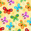 Ткань хлопок пэчворк желтый разноцветные, птицы и бабочки детская тематика, Studio E (арт. 212658)