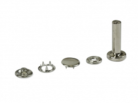 Кнопки для легкой одежды Alfa AF-SA20 металл 11 мм 6 пар никель