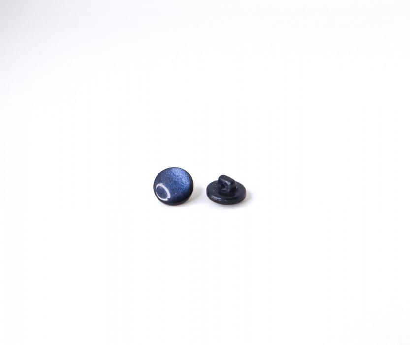Пуговица рубашечная / блузочная пластик на ножке синий 10 мм