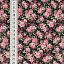 Ткань хлопок пэчворк розовый черный, мелкий цветочек, ALFA Z DIGITAL (арт. 224316)