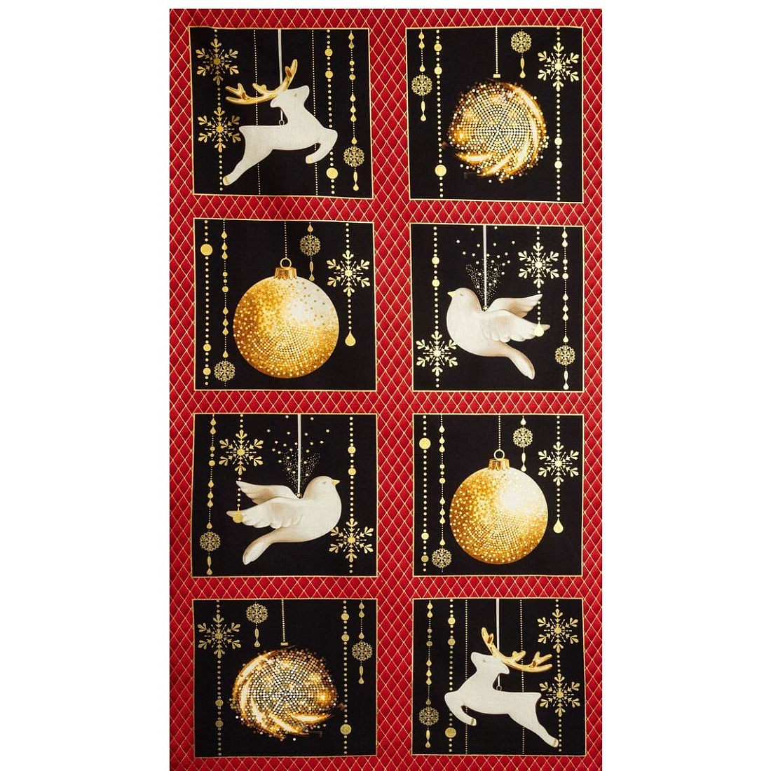 Ткань хлопок для пэчворка для одежды красный, новый год, Blank Quilting (арт. CX6363-Girl)