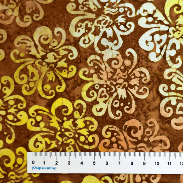 Ткань хлопок пэчворк коричневый, батик, Antology Fabrics (арт. 2184Q-X)