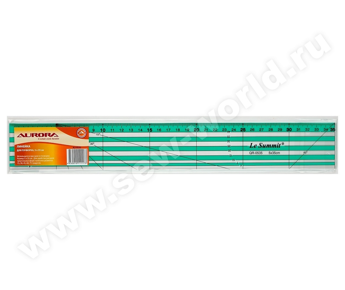 Линейка для пэчворка Aurora AU-0535 5 х 35 см