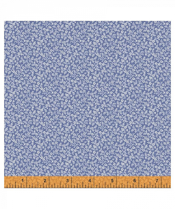 Ткань хлопок пэчворк синий, мелкий цветочек, Windham Fabrics (арт. 52866-2)