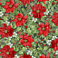 Ткань хлопок пэчворк красный зеленый, цветы новый год, Wilmington Prints (арт. 3023-39747-493)