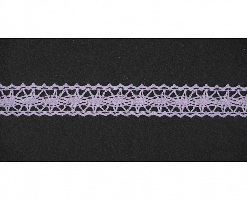 Кружево вязаное хлопковое Alfa AF-044-027 12 мм фиолетовый