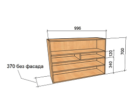 Навесной шкаф Комфорт с полками