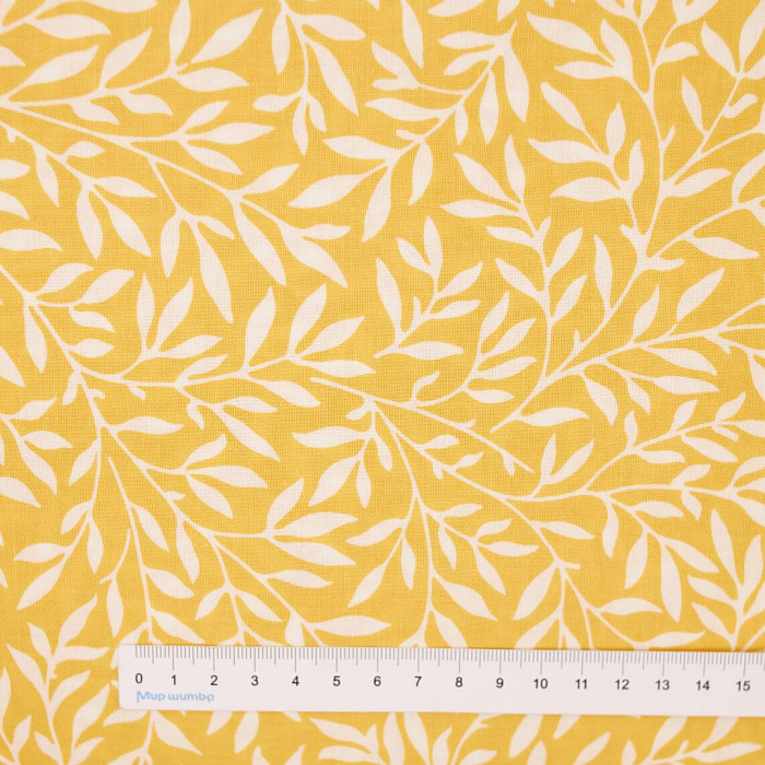 Ткань хлопок пэчворк желтый, цветы флора, FreeSpirit (арт. PWWM081.YELLOW)
