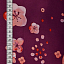 Ткань хлопок пэчворк бордовый, цветы, ALFA (арт. AL-10341)