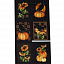 Ткань хлопок пэчворк коричневый, птицы и бабочки овощи осень, Henry Glass (арт. 2814P-38)