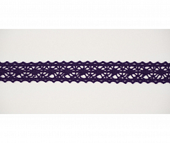 Кружево вязаное хлопковое Alfa AF-053-118 15 мм фиолетовый