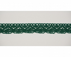 Кружево вязаное хлопковое Alfa AF-118-063 16 мм зеленый