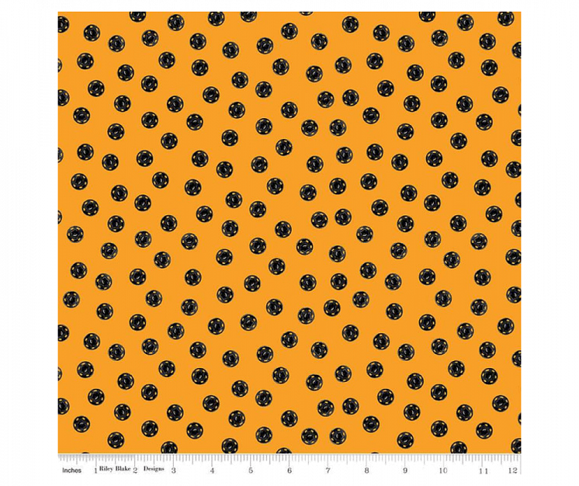 Ткань хлопок пэчворк оранжевый, рукоделие, Riley Blake (арт. C10596-ORANGE)