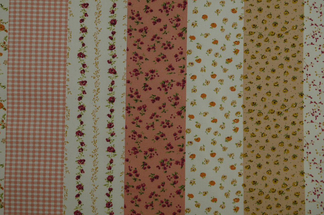 Ткань хлопок пэчворк разноцветные, бордюры, ALFA KANVAS (арт. 128424)