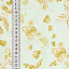 Ткань хлопок пэчворк бирюзовый, птицы и бабочки, ALFA (арт. 242859)