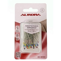 Булавки портновские Aurora AU-40100 40 мм 100 шт.