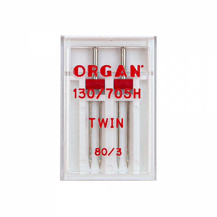Иглы стандартные Organ двойные № 80/3.0 2 шт.