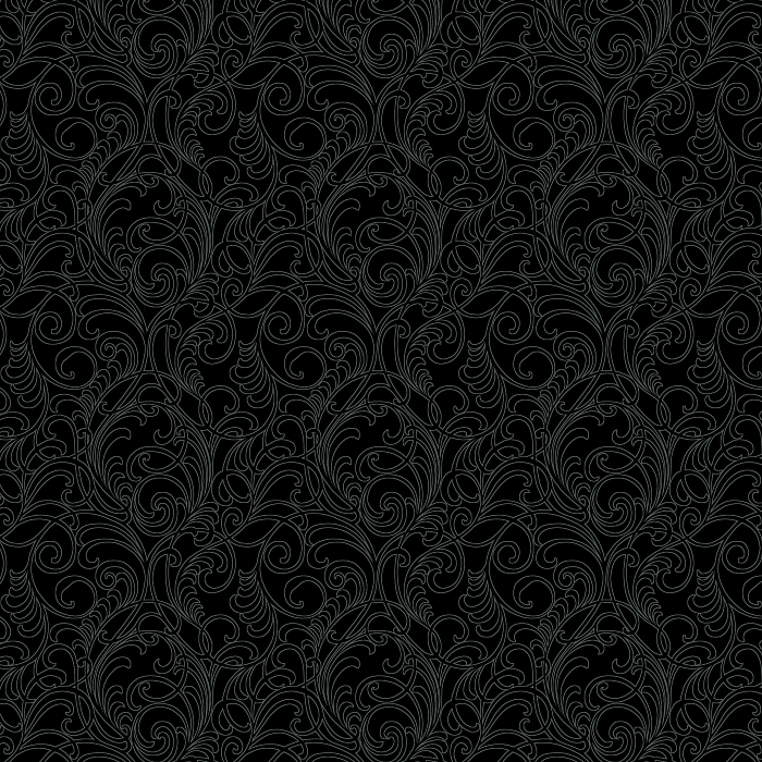 Ткань хлопок пэчворк черный, завитки, Benartex (арт. 235774)