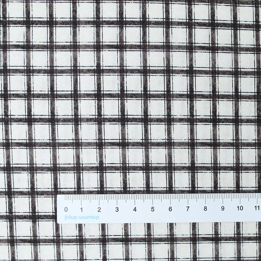 Ткань хлопок для пэчворка для одежды серый, клетка, Wilmington Prints (арт. 3023 39771 199)