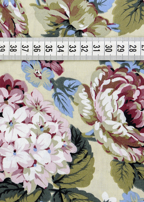 Ткань хлопок плательные ткани розовый бежевый, цветы, ALFA C (арт. 128642)