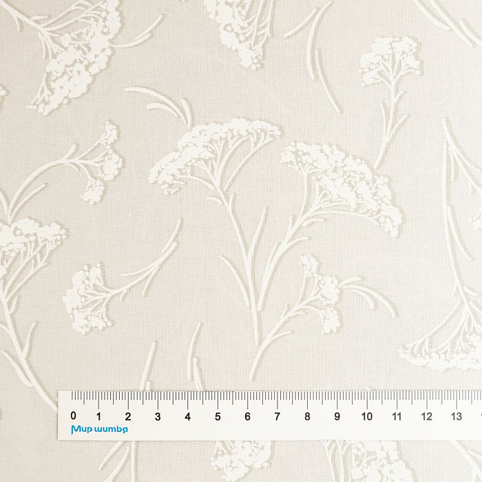 Ткань хлопок пэчворк серый, цветы, Robert Kaufman (арт. AL-12336)
