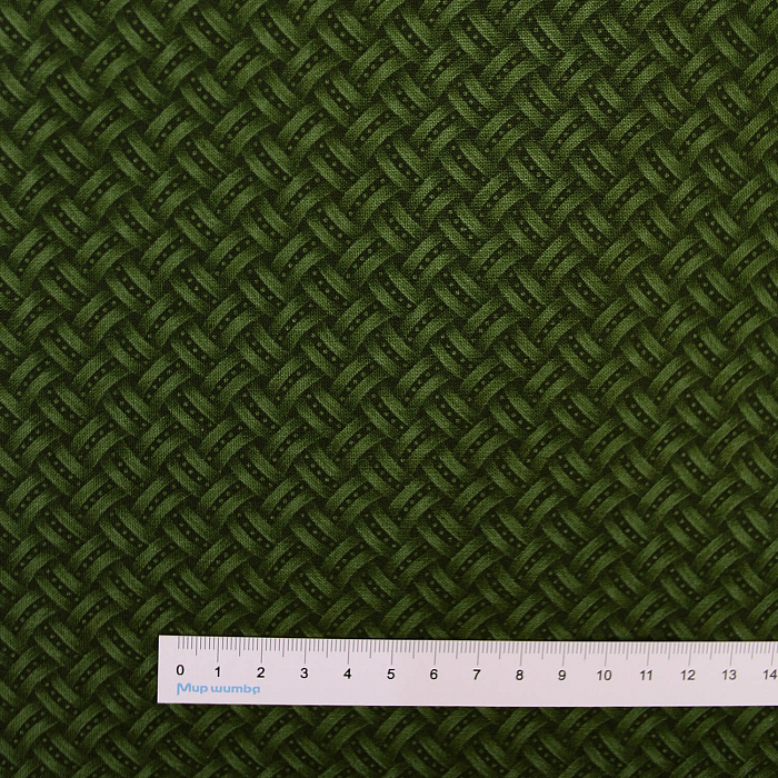 Ткань хлопок пэчворк зеленый, фактура, Maywood Studio (арт. )
