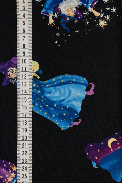 Ткань хлопок пэчворк синий черный, звезды детская тематика мультфильмы и комиксы, ALFA (арт. AL-4842)
