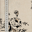Ткань хлопок пэчворк черный бежевый, цветы, ALFA (арт. 229527)