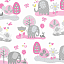 Ткань фланель пэчворк розовый белый серый, детская тематика, Studio E (арт. F4045-22)