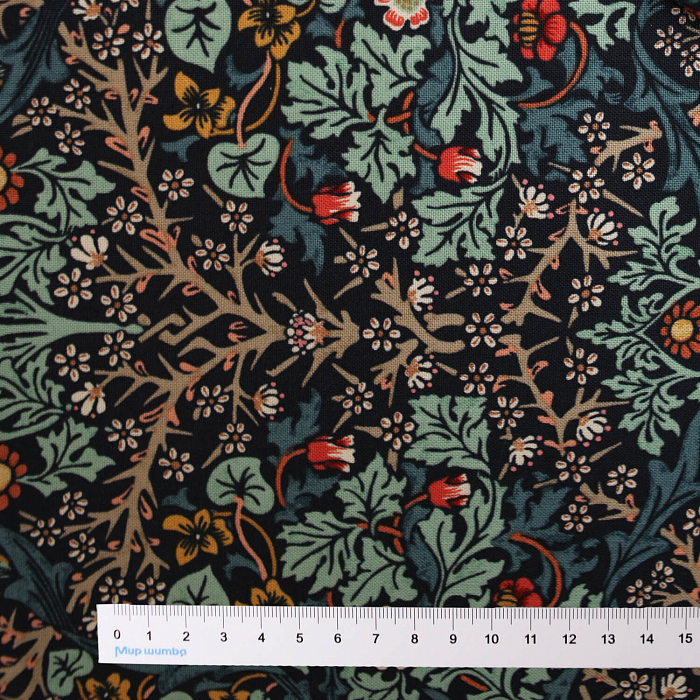 Ткань хлопок пэчворк разноцветные, фактура флора, FreeSpirit (арт. PWWM055.INDIGO)