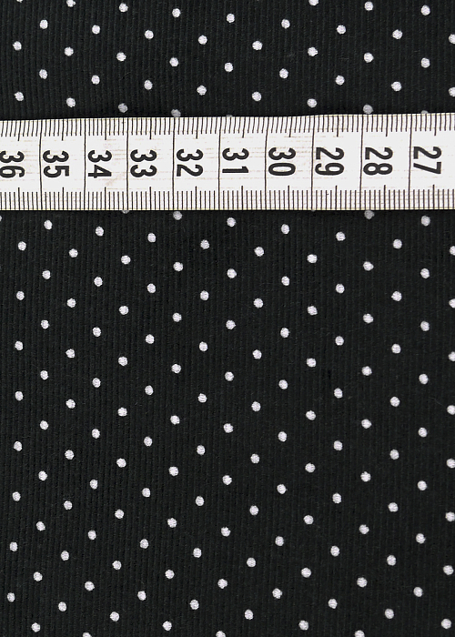 Ткань вельвет плательные ткани белый черный, горох и точки, ALFA C (арт. 128647)