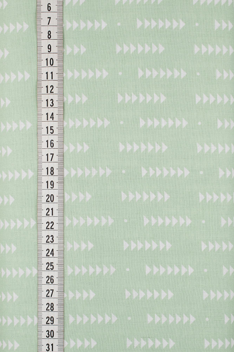 Ткань хлопок пэчворк зеленый, геометрия, ALFA (арт. 242090)