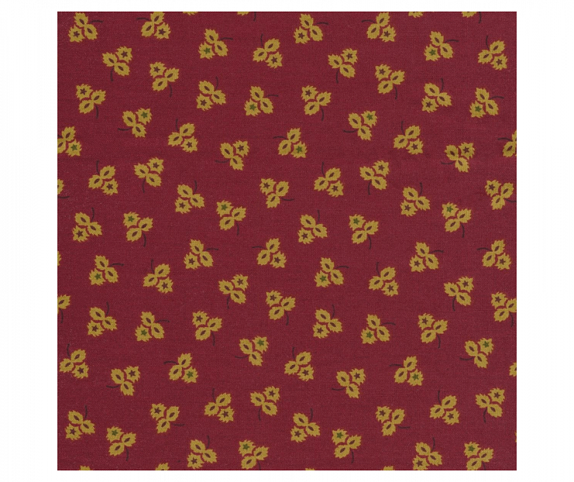 Ткань хлопок пэчворк бордовый, цветы, Henry Glass (арт. 9682-88)