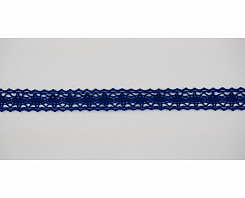 Кружево вязаное хлопковое Alfa AF-044-052 12 мм индиго
