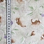 Ткань хлопок для сумок зеленый коричневый, цветы, Daiwabo (арт. DS23164S B)
