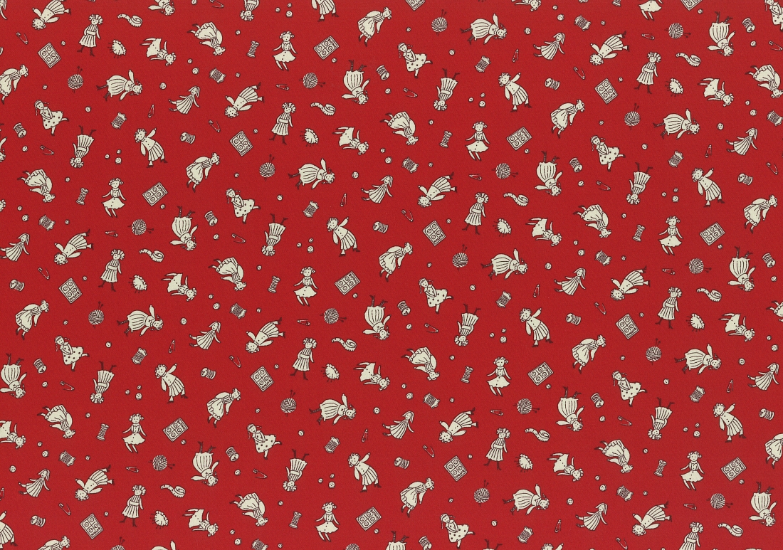 Ткань хлопок для пэчворка красный, рукоделие, Lecien (арт. 31553-30)