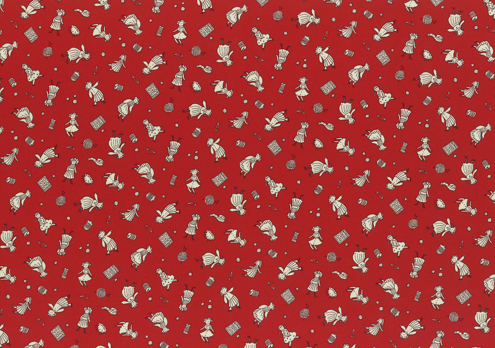 Ткань хлопок пэчворк красный, рукоделие, Lecien (арт. 31553-30)