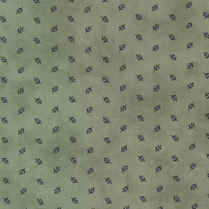 Ткань хлопок пэчворк зеленый, флора, Moda (арт. 44308 17)