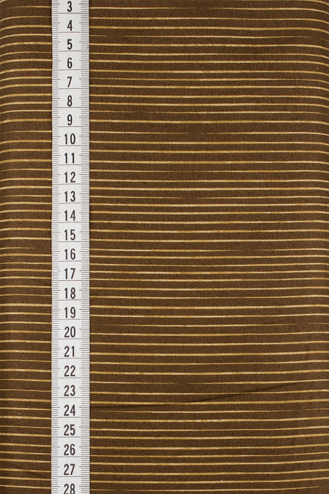 Ткань хлопок пэчворк коричневый, полоски, ALFA (арт. 234806)