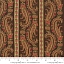 Ткань хлопок для пэчворка коричневый, полоски бордюры пейсли, Moda (арт. 255281)