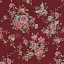Ткань хлопок пэчворк зеленый розовый бордовый, цветы завитки розы, Lecien (арт. 231700)