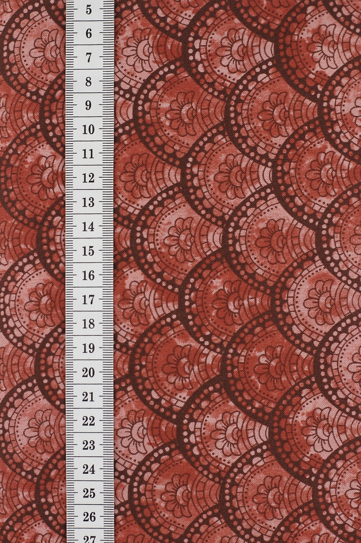 Ткань хлопок для пэчворка бордовый, необычные, ALFA (арт. 225579)