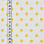 Ткань хлопок пэчворк желтый, горох и точки, ALFA (арт. AL-10697)