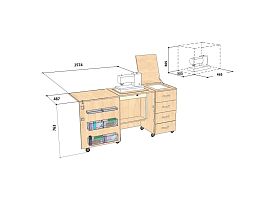 Стол швейный Комфорт-2