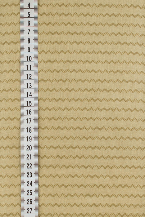 Ткань хлопок пэчворк бежевый коричневый, шеврон, ALFA (арт. 213170)